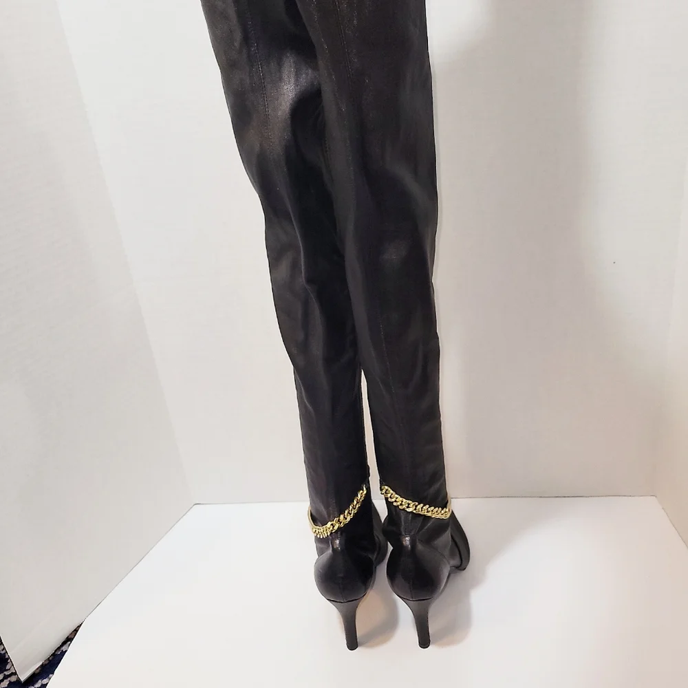 Thomas Wylde Over the Knee OTK Skull Accent Pointy Boots size 6